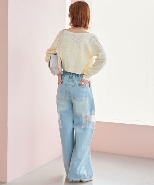 MAJESTIC LEGON / マジェスティックレゴン カーディガン・ボレロ | ハート透かし柄キャミセットカーデ | 詳細10