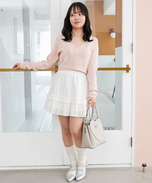 MAJESTIC LEGON / マジェスティックレゴン カーディガン・ボレロ | ハート透かし柄キャミセットカーデ | 詳細15