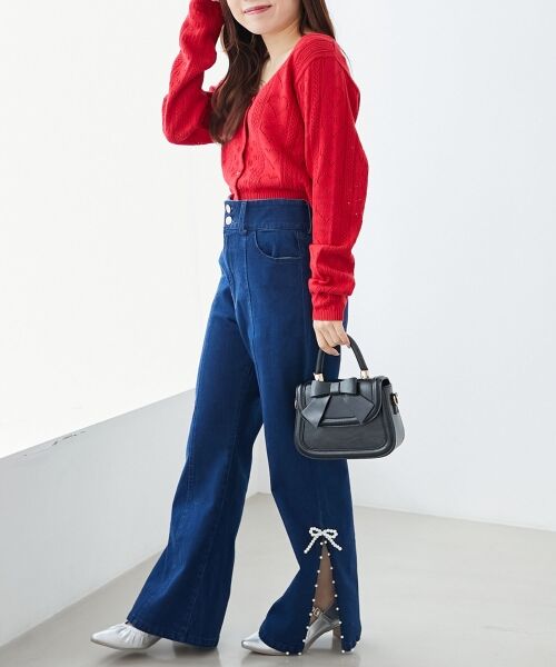 MAJESTIC LEGON / マジェスティックレゴン カーディガン・ボレロ | ハート透かし柄キャミセットカーデ | 詳細25