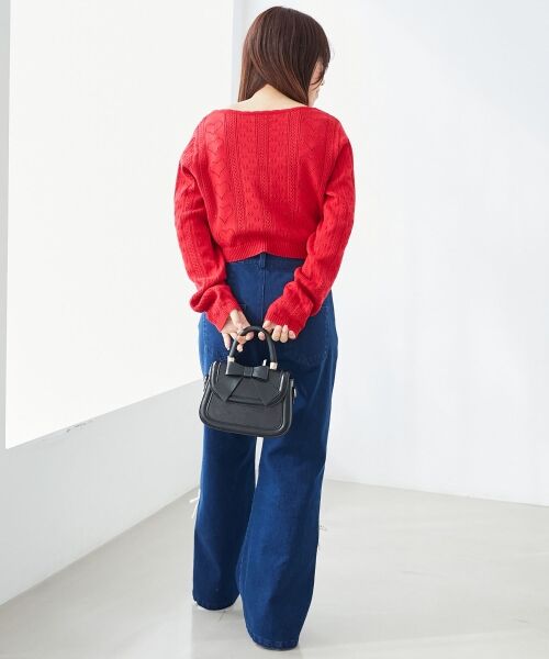 MAJESTIC LEGON / マジェスティックレゴン カーディガン・ボレロ | ハート透かし柄キャミセットカーデ | 詳細26