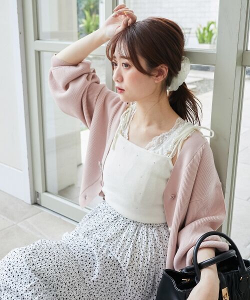 MAJESTIC LEGON / マジェスティックレゴン カーディガン・ボレロ | リボンチャームビジューボタンカーデ | 詳細12