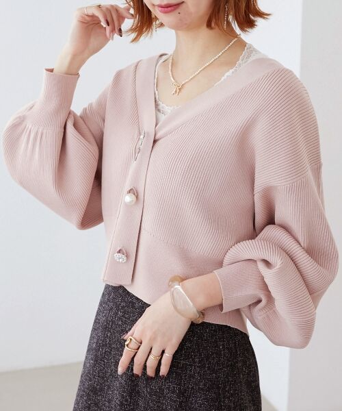 MAJESTIC LEGON / マジェスティックレゴン カーディガン・ボレロ | リボンチャームビジューボタンカーデ | 詳細17