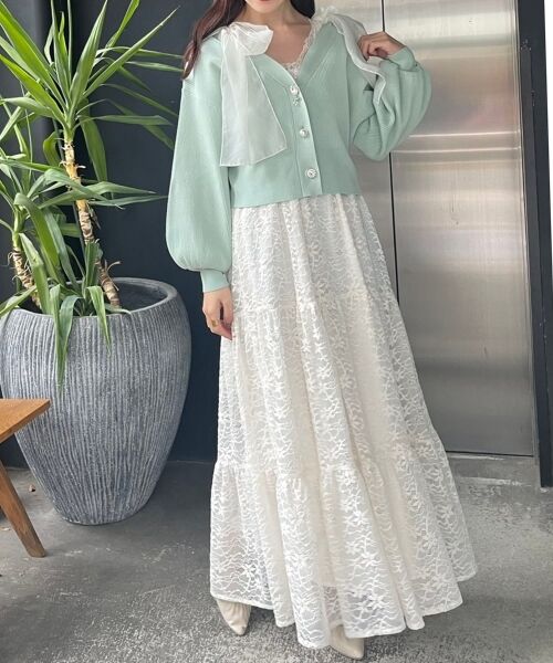 MAJESTIC LEGON / マジェスティックレゴン カーディガン・ボレロ | リボンチャームビジューボタンカーデ | 詳細20