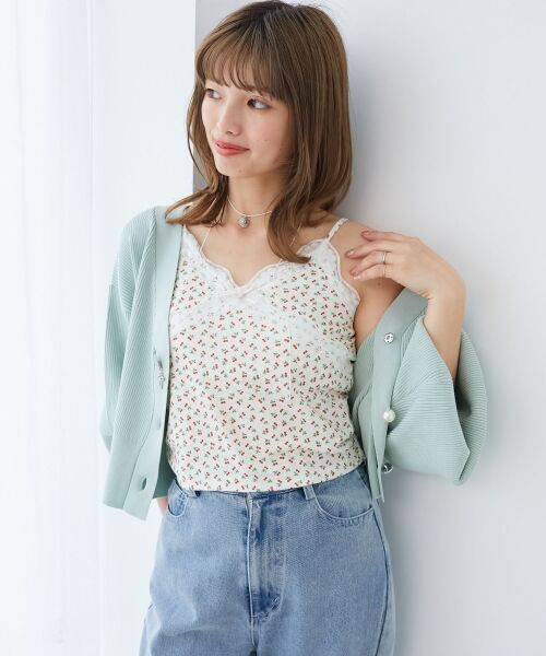 MAJESTIC LEGON / マジェスティックレゴン カーディガン・ボレロ | リボンチャームビジューボタンカーデ | 詳細24