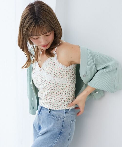 MAJESTIC LEGON / マジェスティックレゴン カーディガン・ボレロ | リボンチャームビジューボタンカーデ | 詳細25