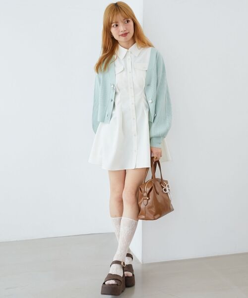 MAJESTIC LEGON / マジェスティックレゴン カーディガン・ボレロ | リボンチャームビジューボタンカーデ | 詳細27