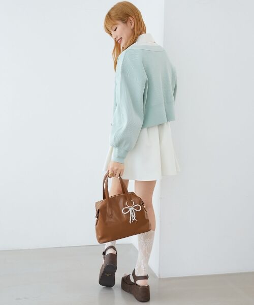 MAJESTIC LEGON / マジェスティックレゴン カーディガン・ボレロ | リボンチャームビジューボタンカーデ | 詳細29