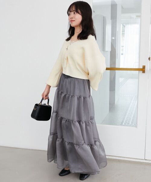 MAJESTIC LEGON / マジェスティックレゴン カーディガン・ボレロ | リボンチャームビジューボタンカーデ | 詳細3