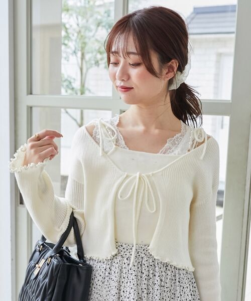 MAJESTIC LEGON / マジェスティックレゴン カーディガン・ボレロ | パールチェーンキャミセットカーディガン | 詳細15