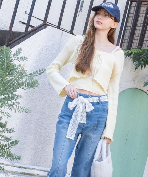 MAJESTIC LEGON / マジェスティックレゴン カーディガン・ボレロ | パールチェーンキャミセットカーディガン | 詳細7