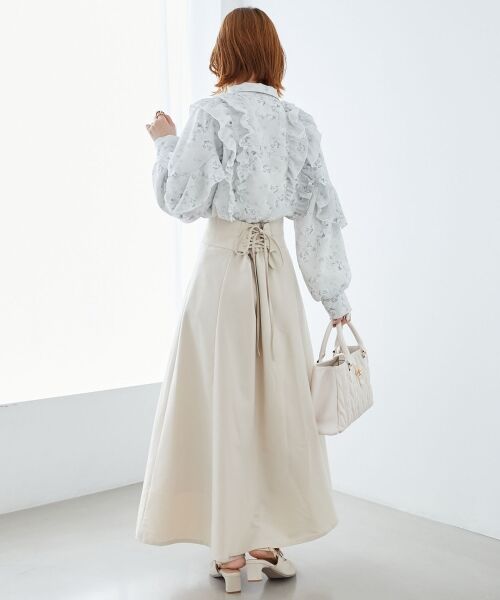 MAJESTIC LEGON / マジェスティックレゴン シャツ・ブラウス | 襟付きシアーフリルブラウス | 詳細25