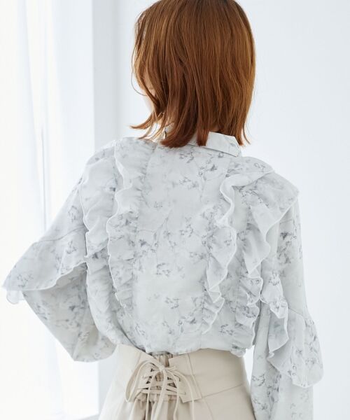 MAJESTIC LEGON / マジェスティックレゴン シャツ・ブラウス | 襟付きシアーフリルブラウス | 詳細28