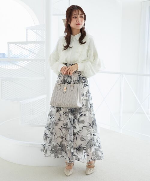 MAJESTIC LEGON / マジェスティックレゴン シャツ・ブラウス | 襟付きシアーフリルブラウス | 詳細8