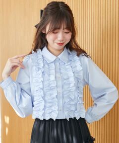 MAJESTIC LEGON / マジェスティックレゴン シャツ・ブラウス | レースリボンタイフリルブラウス