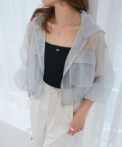 MAJESTIC LEGON / マジェスティックレゴン その他トップス | シアーフードブルゾン