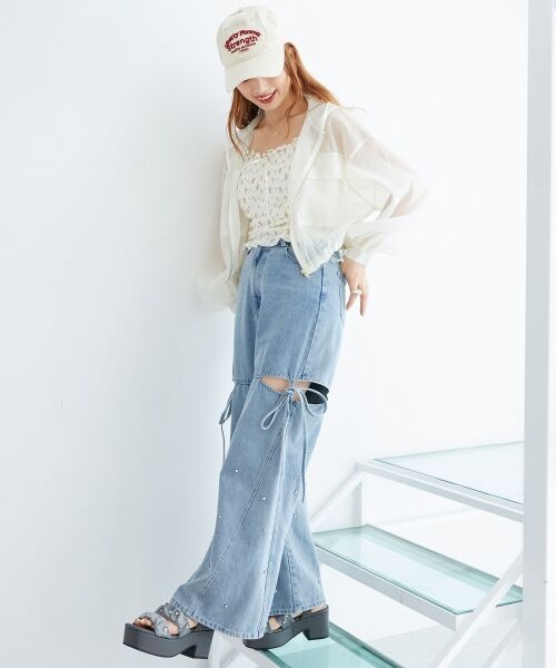 MAJESTIC LEGON / マジェスティックレゴン その他トップス | シアーフードブルゾン | 詳細10