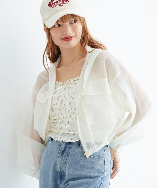 MAJESTIC LEGON / マジェスティックレゴン その他トップス | シアーフードブルゾン | 詳細13