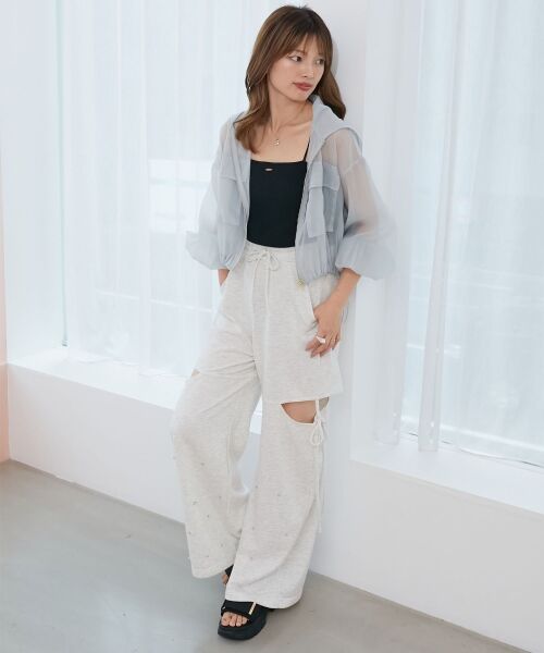 MAJESTIC LEGON / マジェスティックレゴン その他トップス | シアーフードブルゾン | 詳細16