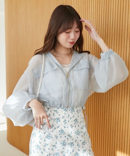 MAJESTIC LEGON / マジェスティックレゴン その他トップス | シアーフードブルゾン | 詳細21