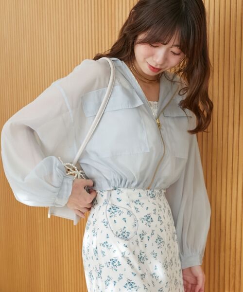 MAJESTIC LEGON / マジェスティックレゴン その他トップス | シアーフードブルゾン | 詳細22