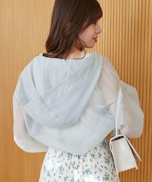 MAJESTIC LEGON / マジェスティックレゴン その他トップス | シアーフードブルゾン | 詳細23