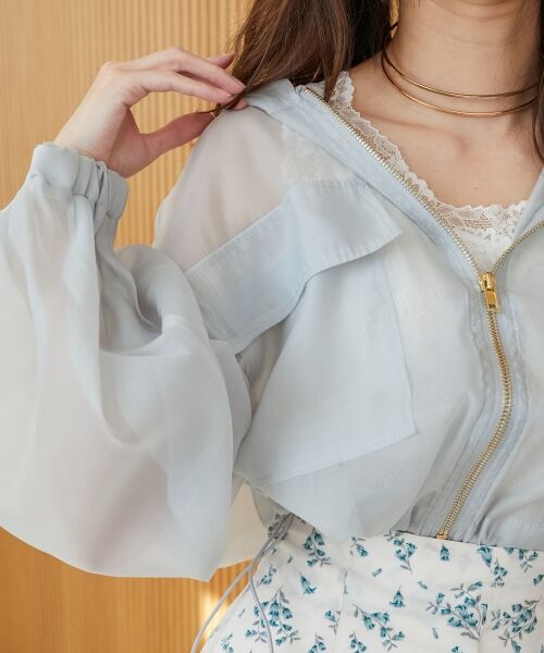 MAJESTIC LEGON / マジェスティックレゴン その他トップス | シアーフードブルゾン | 詳細24