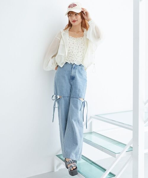 MAJESTIC LEGON / マジェスティックレゴン その他トップス | シアーフードブルゾン | 詳細9