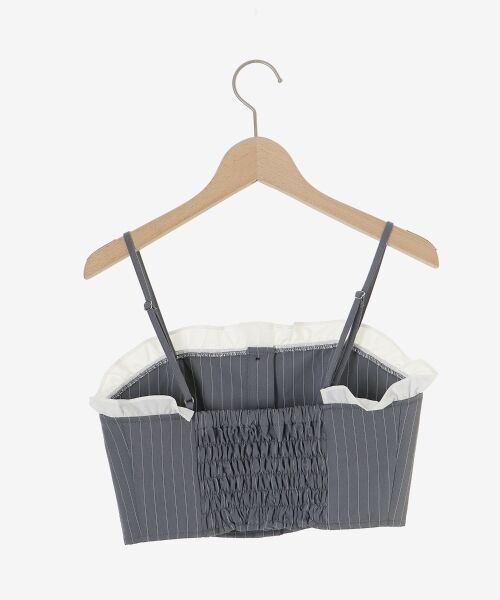 MAJESTIC LEGON / マジェスティックレゴン キャミソール・チューブトップ | バイカラーフリルトリムビスチェ | 詳細19