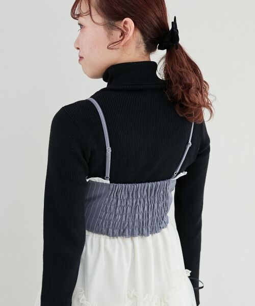 MAJESTIC LEGON / マジェスティックレゴン キャミソール・チューブトップ | バイカラーフリルトリムビスチェ | 詳細6