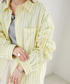 MAJESTIC LEGON / マジェスティックレゴン シャツ・ブラウス | 袖ドロストギャザーシャツ