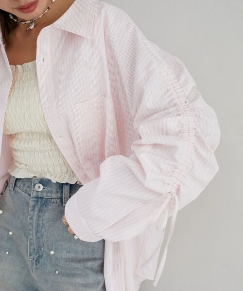 MAJESTIC LEGON / マジェスティックレゴン シャツ・ブラウス | 袖ドロストギャザーシャツ | 詳細14