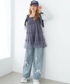 MAJESTIC LEGON / マジェスティックレゴン シャツ・ブラウス | 肩リボンバルーンチュニック