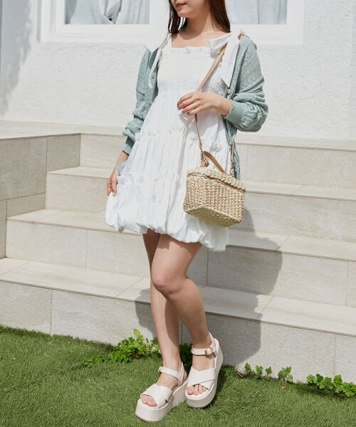 MAJESTIC LEGON / マジェスティックレゴン シャツ・ブラウス | 肩リボンバルーンチュニック | 詳細17