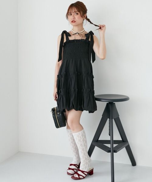 MAJESTIC LEGON / マジェスティックレゴン シャツ・ブラウス | 肩リボンバルーンチュニック | 詳細4