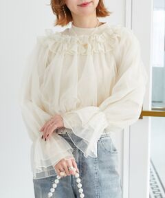 MAJESTIC LEGON / マジェスティックレゴン シャツ・ブラウス | インナー付きビッグリボンブラウス