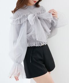 MAJESTIC LEGON / マジェスティックレゴン シャツ・ブラウス | インナー付きビッグリボンブラウス