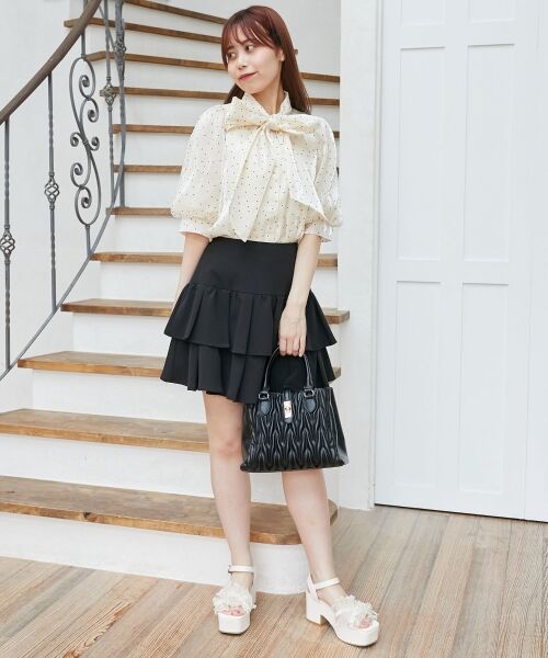 MAJESTIC LEGON / マジェスティックレゴン シャツ・ブラウス | レディボウタイブラウス | 詳細1