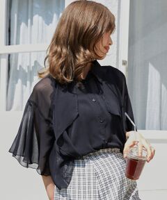 MAJESTIC LEGON / マジェスティックレゴン シャツ・ブラウス | シアーケープブラウス