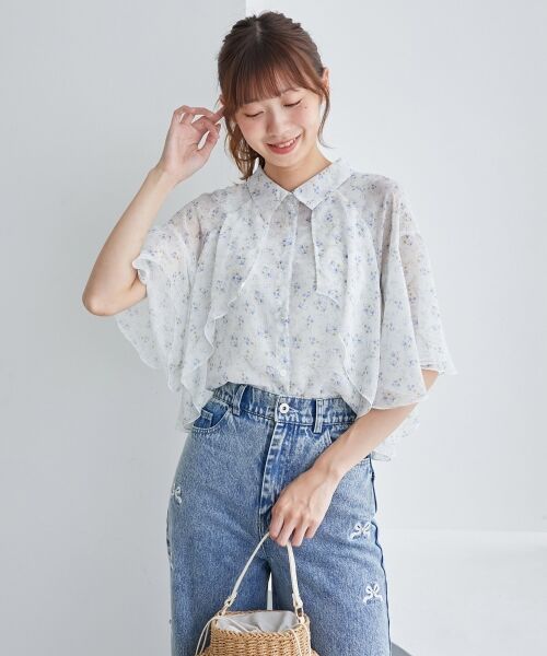 MAJESTIC LEGON / マジェスティックレゴン シャツ・ブラウス | シアーケープブラウス | 詳細16