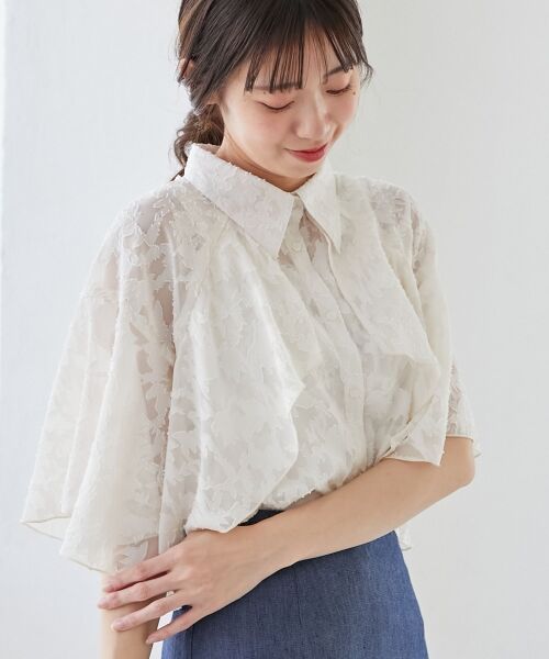 MAJESTIC LEGON / マジェスティックレゴン シャツ・ブラウス | シアーケープブラウス | 詳細30