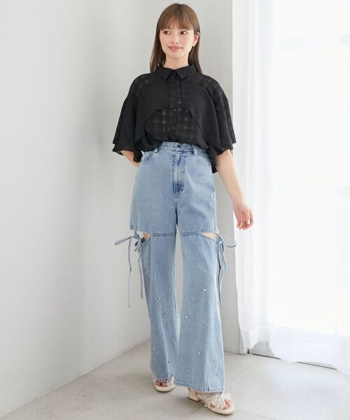 MAJESTIC LEGON / マジェスティックレゴン シャツ・ブラウス | シアーケープブラウス | 詳細8