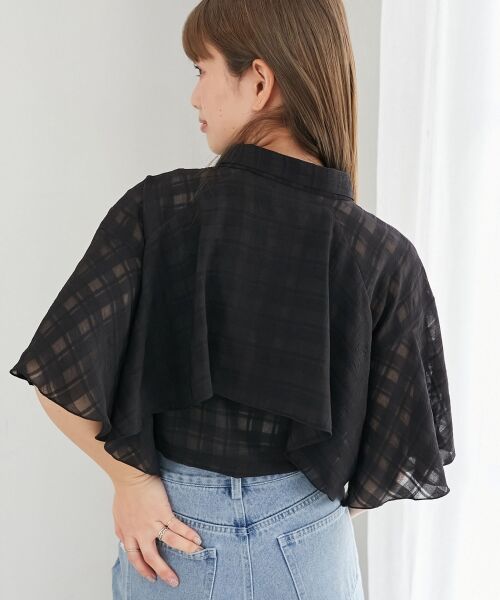 MAJESTIC LEGON / マジェスティックレゴン シャツ・ブラウス | シアーケープブラウス | 詳細15