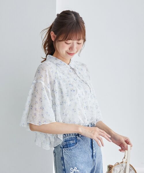 MAJESTIC LEGON / マジェスティックレゴン シャツ・ブラウス | シアーケープブラウス | 詳細20