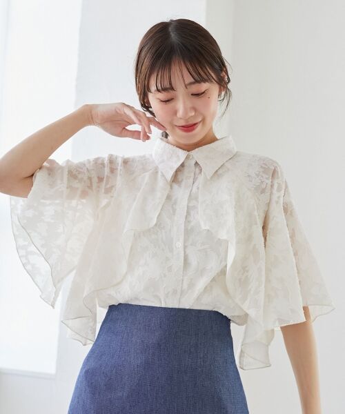 MAJESTIC LEGON / マジェスティックレゴン シャツ・ブラウス | シアーケープブラウス | 詳細30