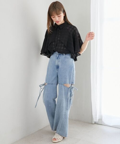 MAJESTIC LEGON / マジェスティックレゴン シャツ・ブラウス | シアーケープブラウス | 詳細9