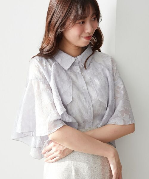 MAJESTIC LEGON / マジェスティックレゴン シャツ・ブラウス | シアーケープブラウス | 詳細10