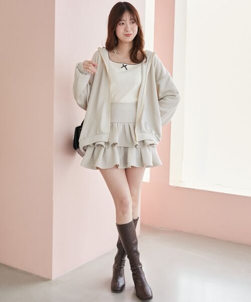 MAJESTIC LEGON / マジェスティックレゴン ミニ・ひざ丈スカート | ティアードフリルミニスカパン | 詳細1