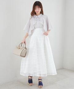 MAJESTIC LEGON / マジェスティックレゴン ロング・マキシ丈スカート | ハイウエストバックレースアップスカート