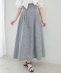 MAJESTIC LEGON / マジェスティックレゴン ロング・マキシ丈スカート | ハイウエストバックレースアップスカート