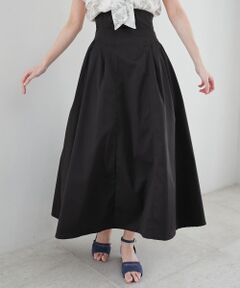 MAJESTIC LEGON / マジェスティックレゴン ロング・マキシ丈スカート | ハイウエストバックレースアップスカート